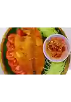 Cá diêu hồng chiên + xoài bằm