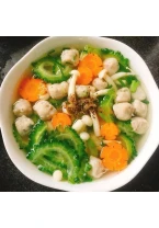 Canh khổ qua cá thác lát
