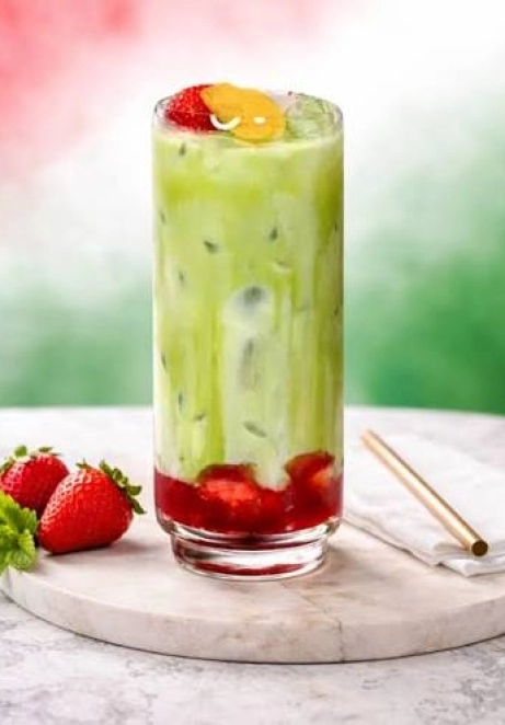 Matcha Latte Dâu